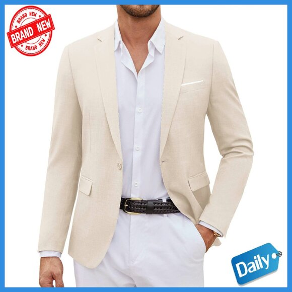 Lightweight Stretch Blazer One Button Casual Business Sport Coat